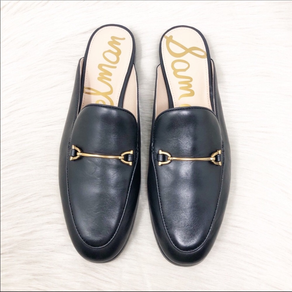 Sam Edelman Lounette Black Leather Mules - Picture 2 of 11